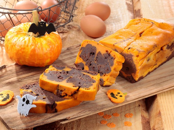 Cake d’Halloween au potiron et chocolat noir
