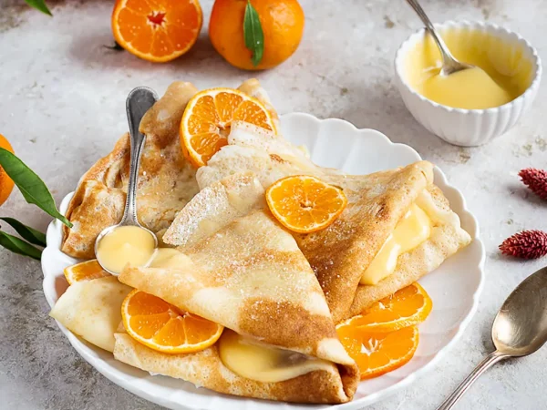 Crêpes au Clémentine Curd