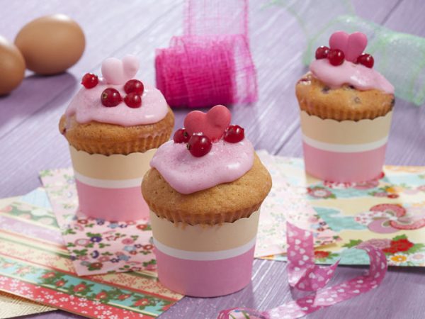 Cupcakes aux fruits rouges et à la barbe à papa