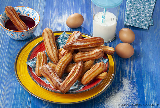 Vu dans le Magazine BIBA :  les churros au chocolat à la Cyril Lignac