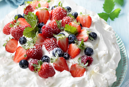 Pavlova aux fruits rouges