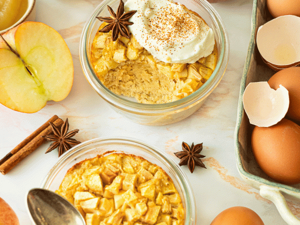 Porridge aux pommes au four