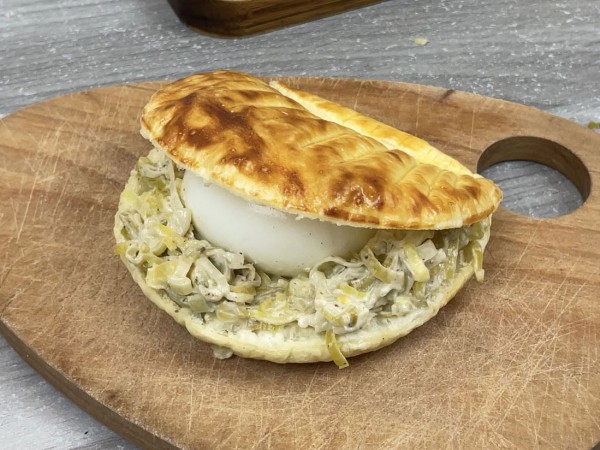 Coquille et sa perle œuf mollet