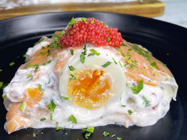 Terrine de saumon œufs durs 