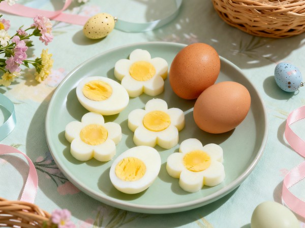 Œufs durs en forme de fleurs : l’astuce printanière pour faire sensation
