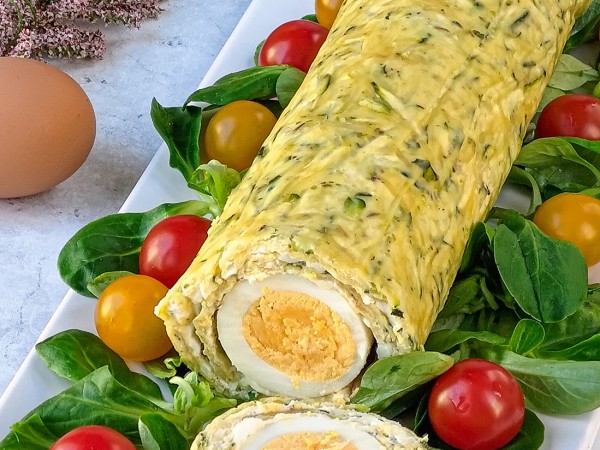 Roulé d&rsquo;oeufs et courgettes