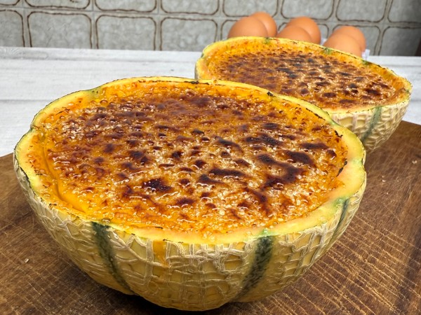 Melon façon crème brûlée 